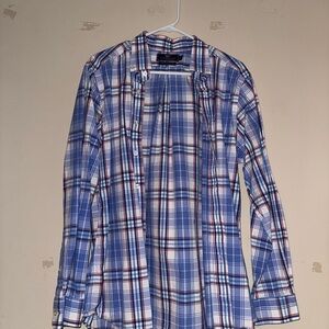 Vineyard Vines Blue and Red Plaid Shirt
